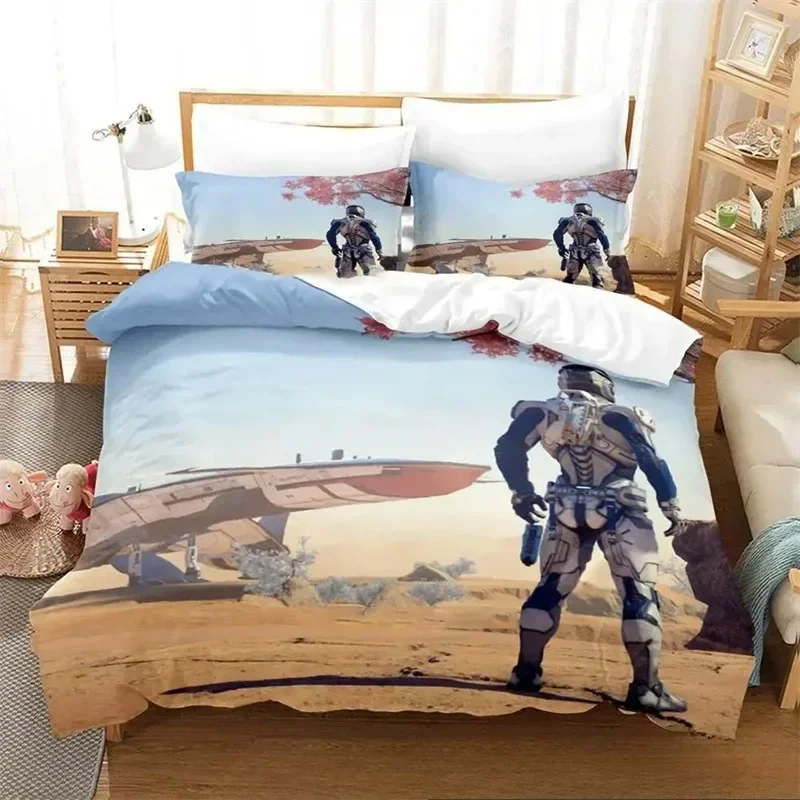

3D Print Game Mass Effec Comfortable Duvet Quilt Cover Pillowcase Bedding Set Children Bedroom Decoration Home Textile