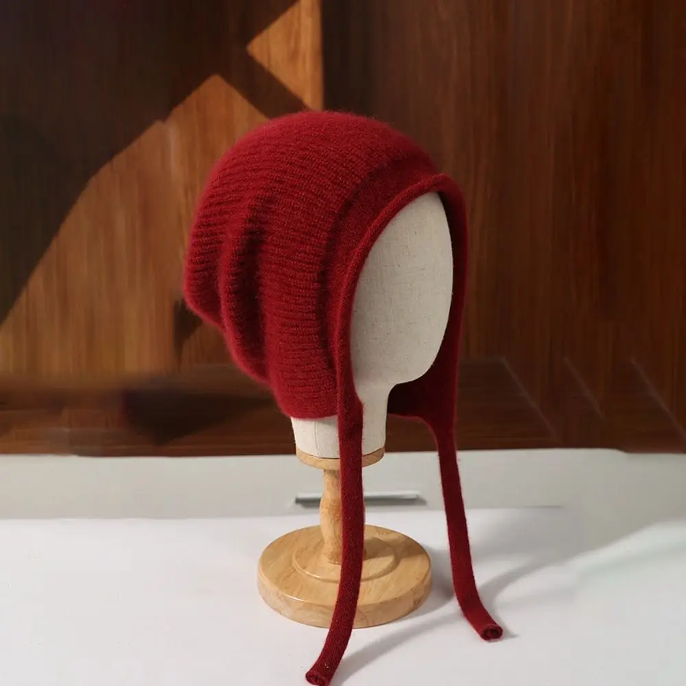 

Модные шерстяные женские вязаные шапки, удобные эластичные холодостойкие вязаные шапочки с напуском, ветрозащитная защита ушей, зимняя шапка на открытом воздухе