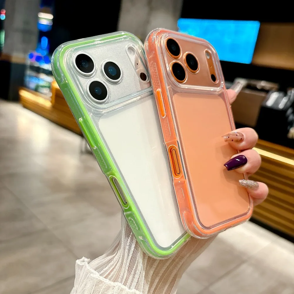 2-in-1 Luxuriöse Transparente TPU-Handyhülle für iPhone 18 Pro Max 17 Air 16 15 14 13 12 11 Ultra Dünne Klare Stoßfeste Weiche Hülle – Detail 2