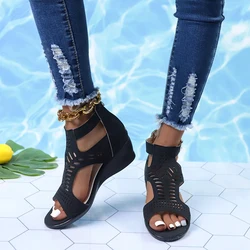 Women's High Heel Wedge Fashion Sandals 2023 Summer New Womens Shoes Comfort Luxury Sandals Women Designers Outdoor Beach Shoes