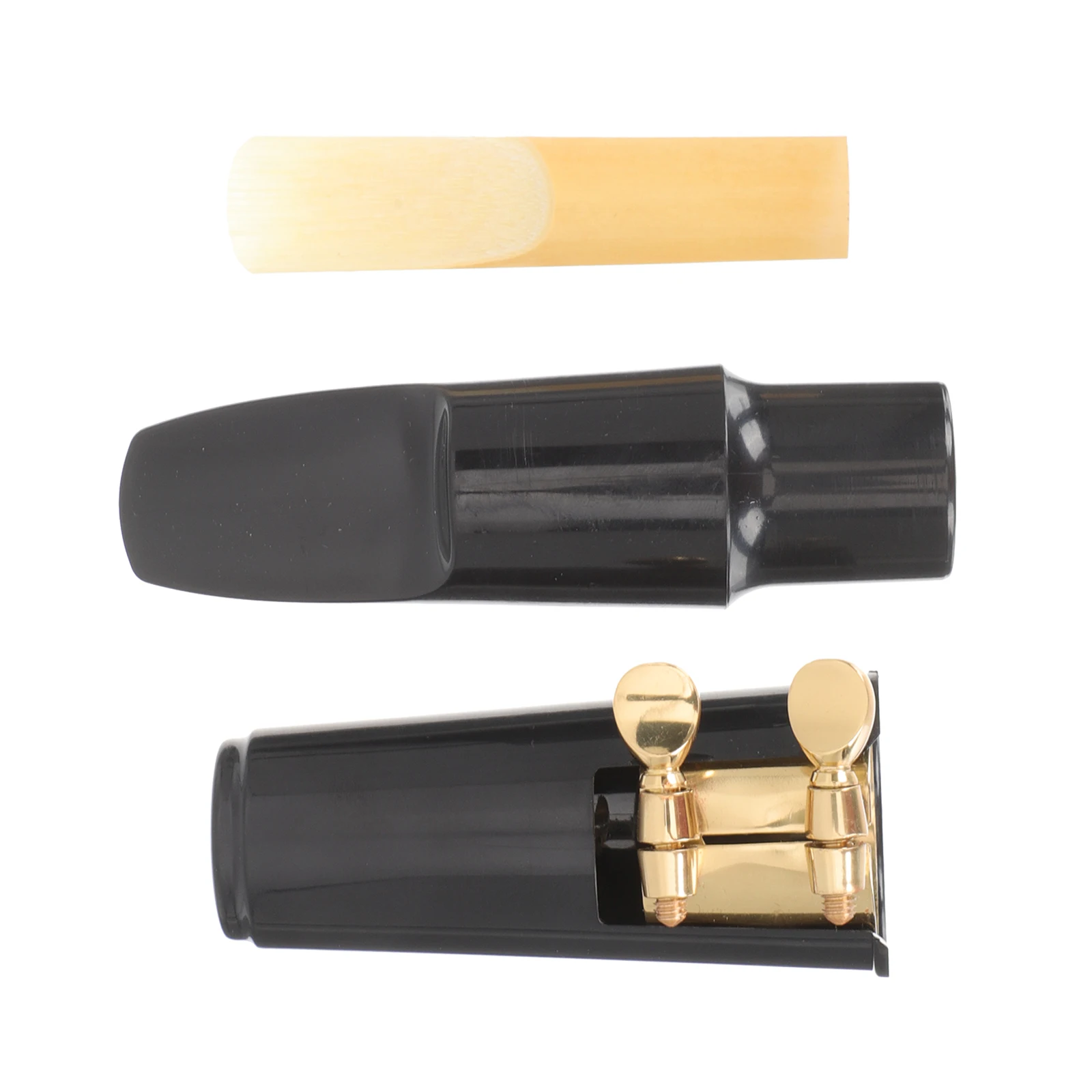 

Plastic Metal Bamboo Saxophone Mouthpiece Kit Tooth Pad for Tenor Alto Saxophones Musical Instrument Supply Beginner Student