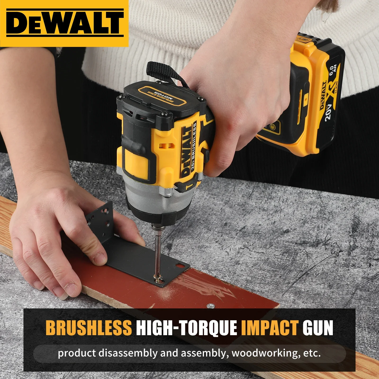 Chave de impacto sem fio DEWALT DCF921 20V máx. 1/2" tem velocidade variável. Seu controle de chave de precisão garante precisão
