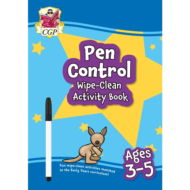 

New Pen Control WipeClean Activity Book For Ages 35 With Pen CGP Coordination Group Publications 9781789089738 Book