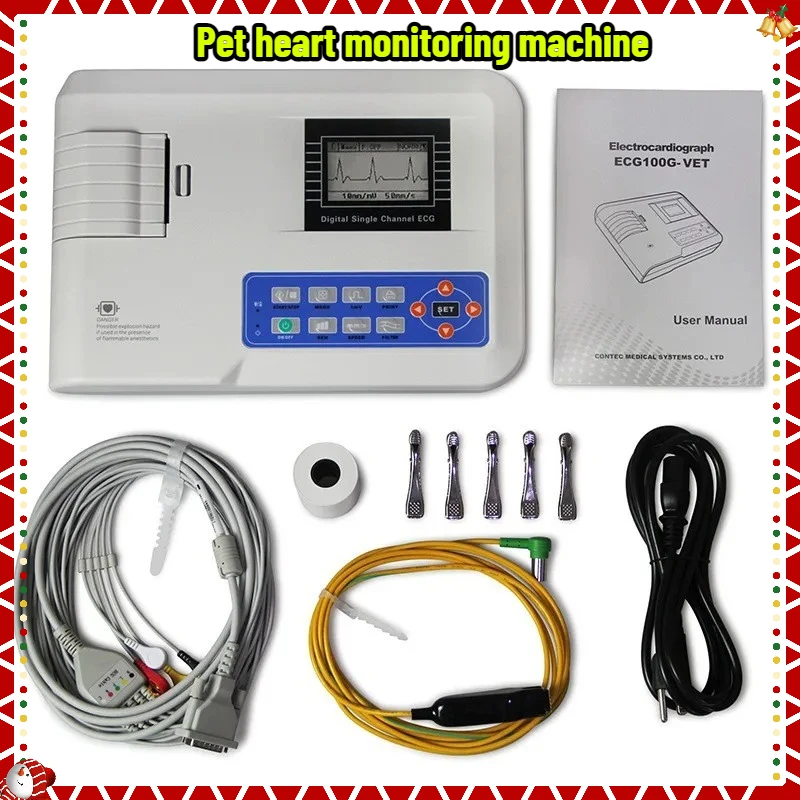 

2026 New Portable Veterinary Electrocardiograph for Cats and Dogs Pet Heart Monitoring ECG Machine