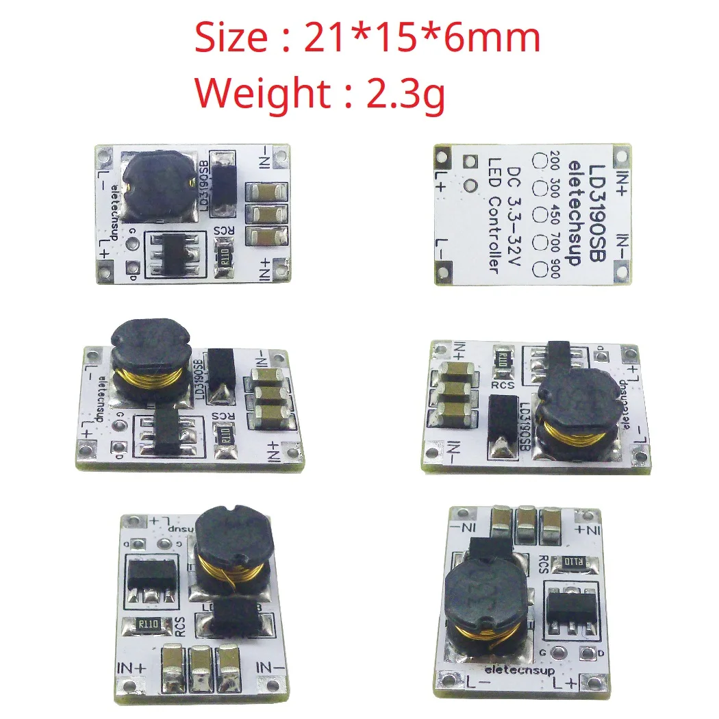 Ściemniacz LED moduł kontrolera PWM LD3190SB wielofunkcyjny DC-DC Buck sterownik prądu stałego DC 3.3-30V 200MA/300/450/700/900MA