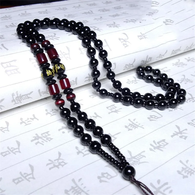 Black Obsidian Round Loose Beads Natural Stone Beads For DIY Jewelry Making Necklace  rope thick neck rope necklace rop