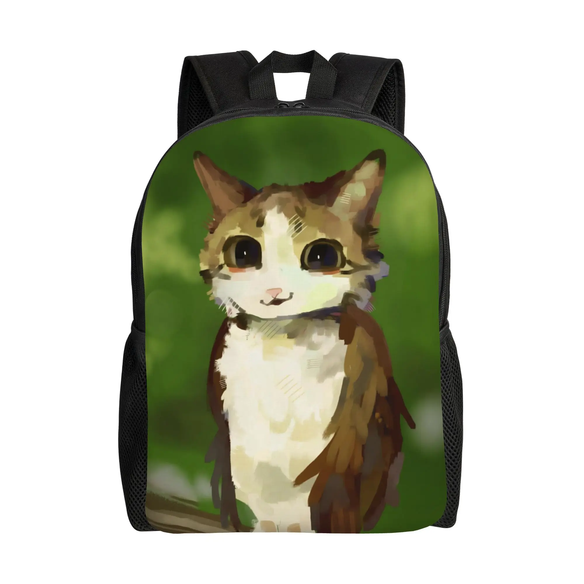 

Cartoon Meowl Cat Owl Fashion Backpack Lightweight High School Daypack for Men Women Laptop Computer Canvas Bags