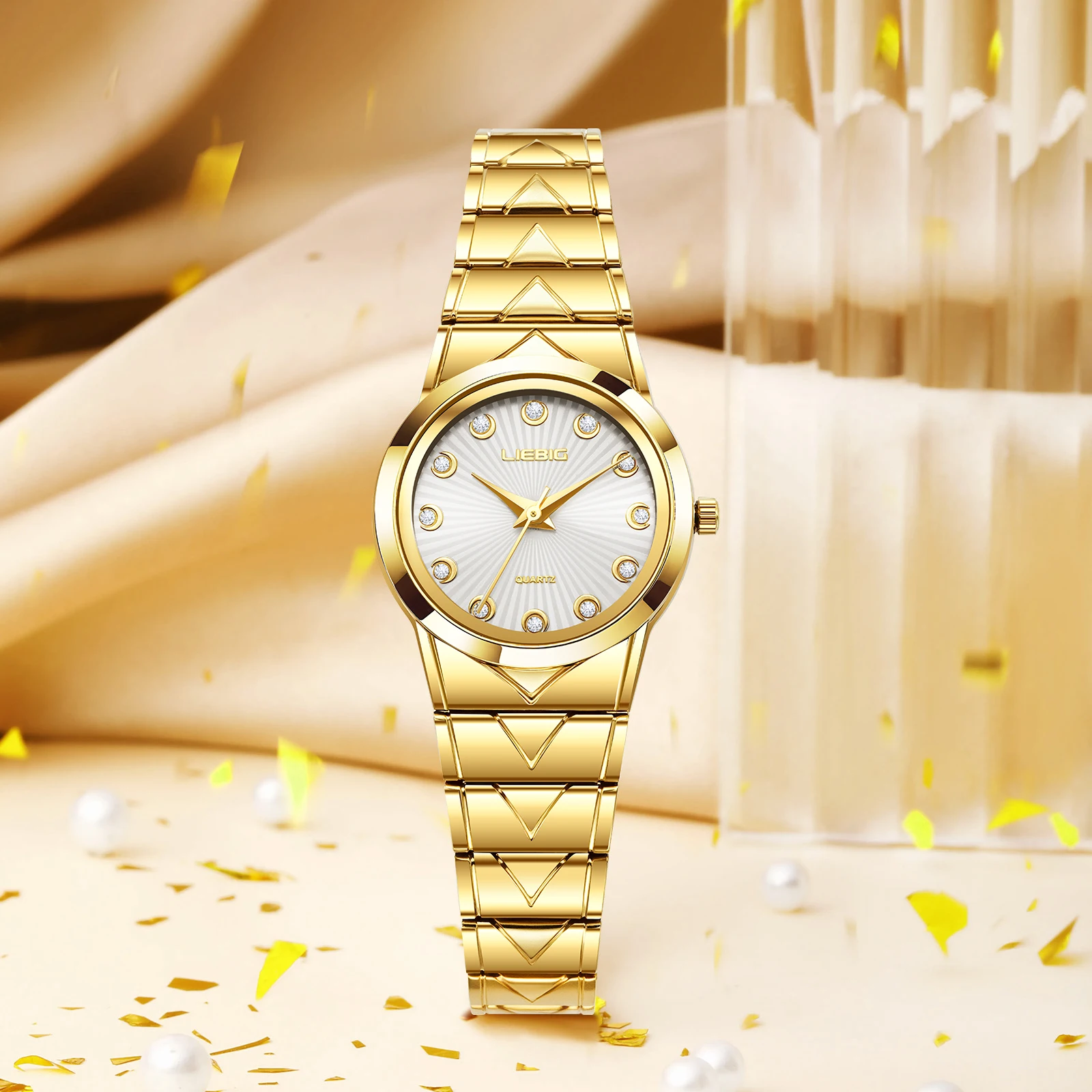 

Женские наручные часы LIEBIG с кварцевым механизмом, модные, роскошные, спортивные, простые, водонепроницаемые, Relógio Feminino