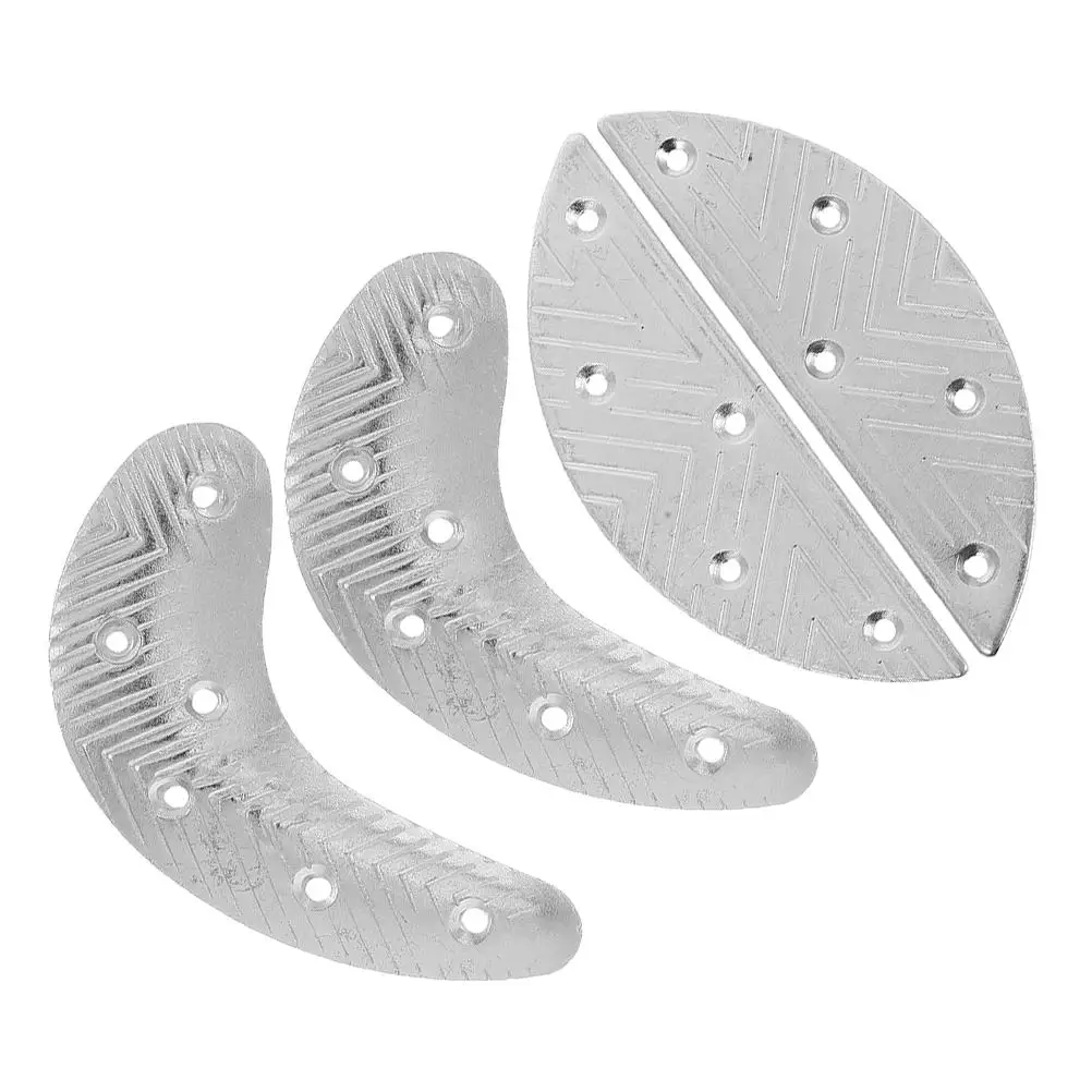 

4Pcs 2Pairs Durable Metal Iron Heel Plate Replacement Shoe Repair Tips Boot Anti Wear Pads Foot Care Tool Outdoor