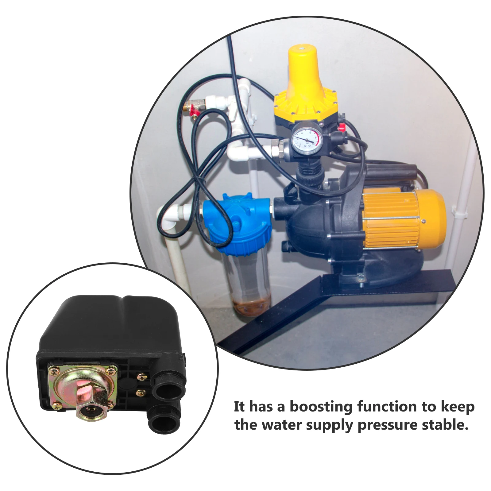 

Pressure Switch for Pump Water Pump Switch Replacement Part Tool Compatible Automatic Controller Rubber Diaphragm