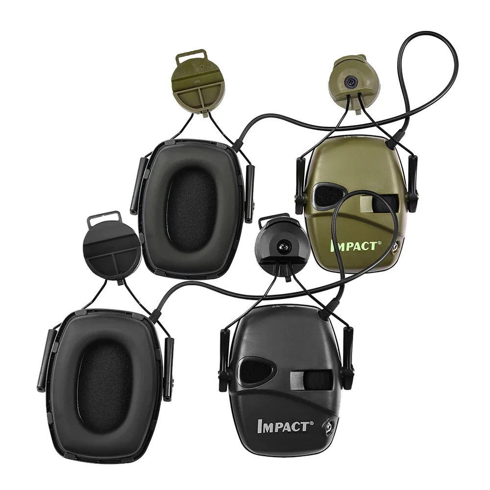 Sport Hunting Shooting Helmet Electronic Earmuffs Helmet Track Adapter Tactical Headphone Holder Noise Reduction Earmuffs