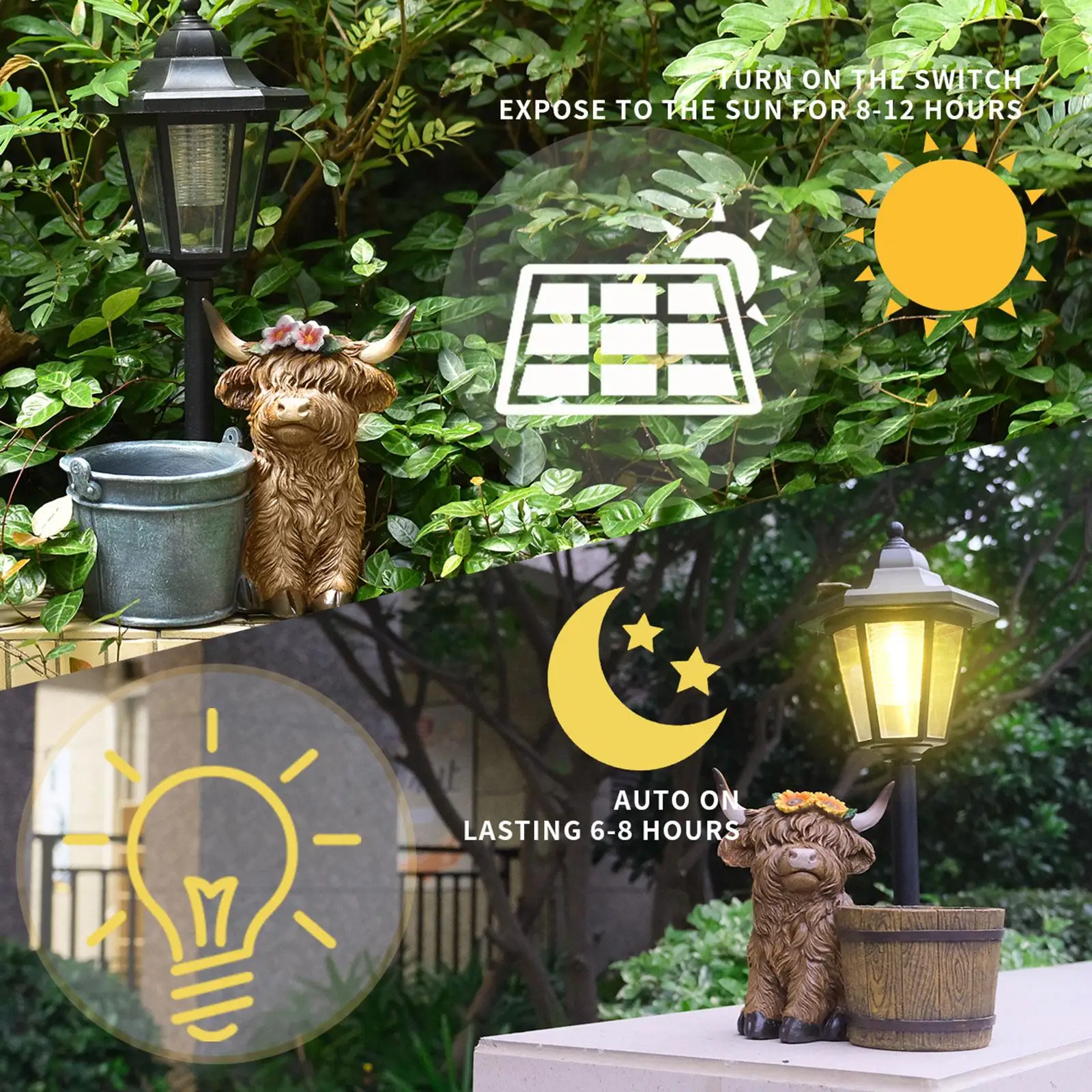 Outdoor Highland Cow Statue with Solar Light Resin Animal Sculpture Decorative Figure Easy Care Ornament for Garden Lawn Porch https://ae-pic-a1.aliexpress-media.com/kf/S30135ebe3b69447fa6425f8f2cad9356V.jpg
