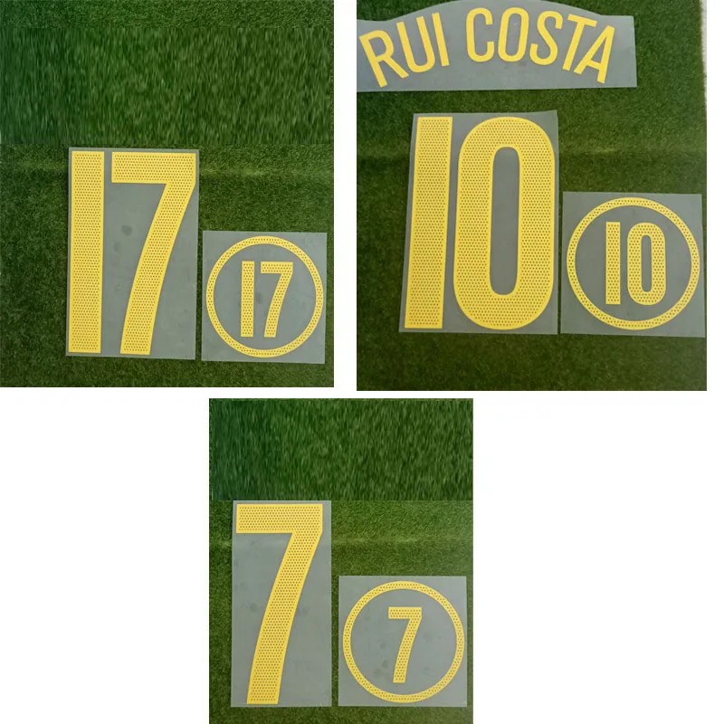 2004 #10 RUI COSTA NAMESET CUSTOMIZE NAME NUMBER Heat Transfer Soccer Patch Badge