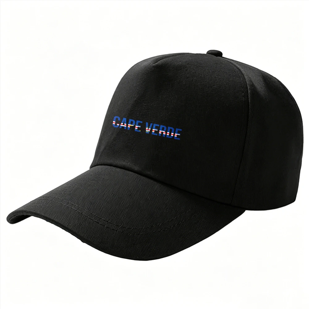 Cabo Verde Praia Capital Coordinates Patriotic Dad Hat Retro Arch Font EST.1975 National Flag Curved Brim Cotton Baseball Cap