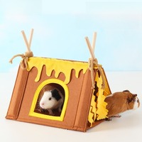 New Rabbit Dodge House Squirrel Hedgehog Guinea Pig Hidden House Dutch Pig Dodge Den Small Pet Triangle Tent Pet Supplies
