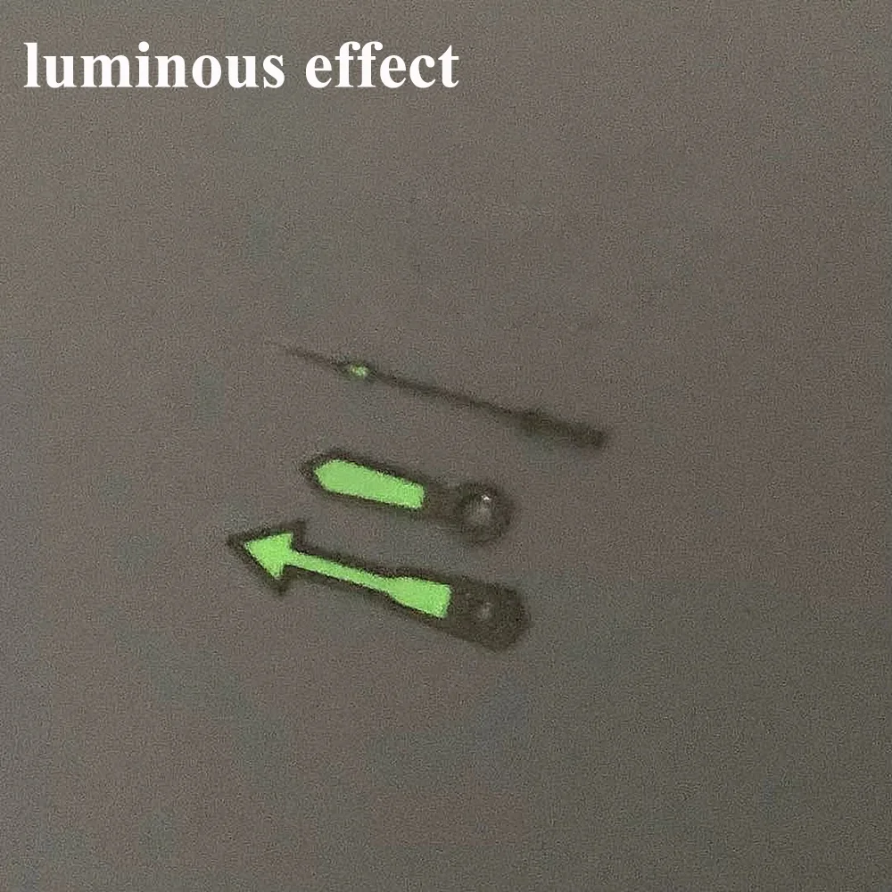 Accesorios para reloj, manecillas de horas, minutos y segundos con luminosas, adecuadas para piezas de reparación de relojes con movimiento 8200, agujas para reloj