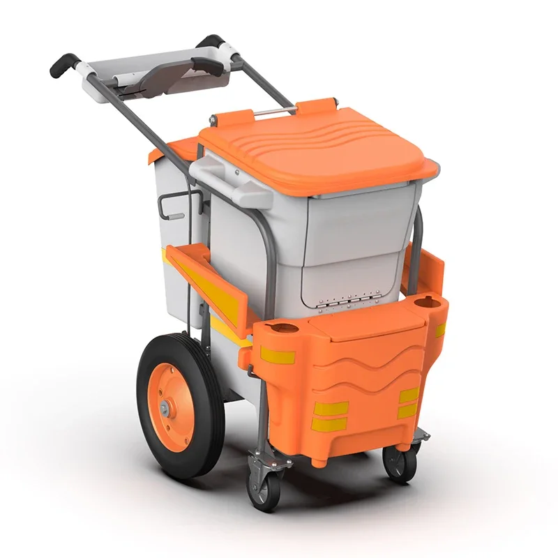 

Multifunctional new sanitation cleaning car, trolley with brakes, sanitation cleaning tool set street