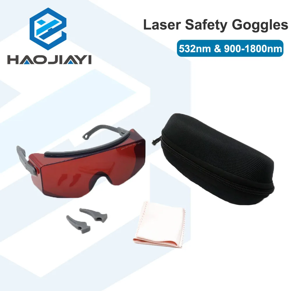 

HAOJIAYI Protective Goggles Laser Safety Goggles 532nm & 900-1800nm OD8+ CE For Fiber Laser Marking & Cutting