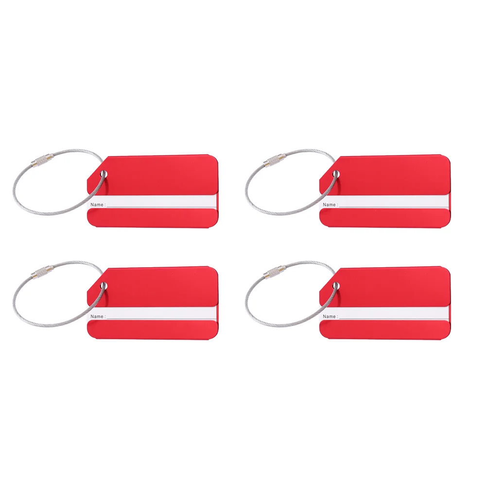 5 Pcs Handbag Tag Name Tags for Luggage Folding Suitcase Travel Labels Aluminum