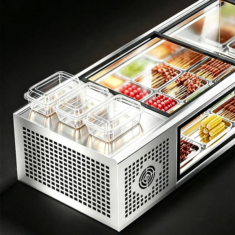 Countertop Refrigerated Display Cases, Mobile Freezers, Commercial Refrigerated and Frozen Barbecue Display Cases (Customized)