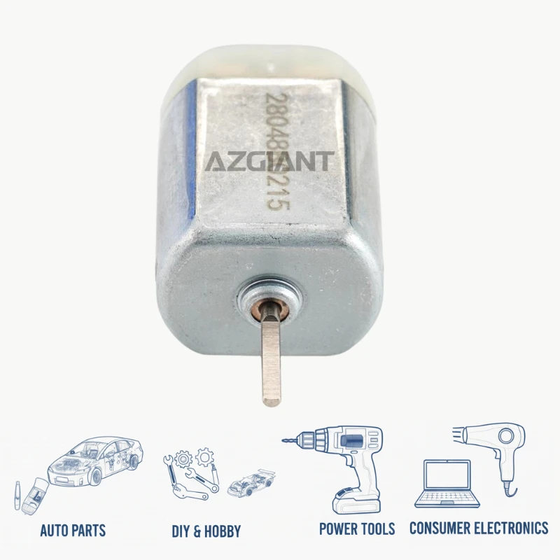 AZGIANT Car Lock Block &Toy&Electric Tool Motor CCW FC280 D Cut DC 12V 15000RPM Low Noise Anti-Rust Aftermarket Hot Sale DIY