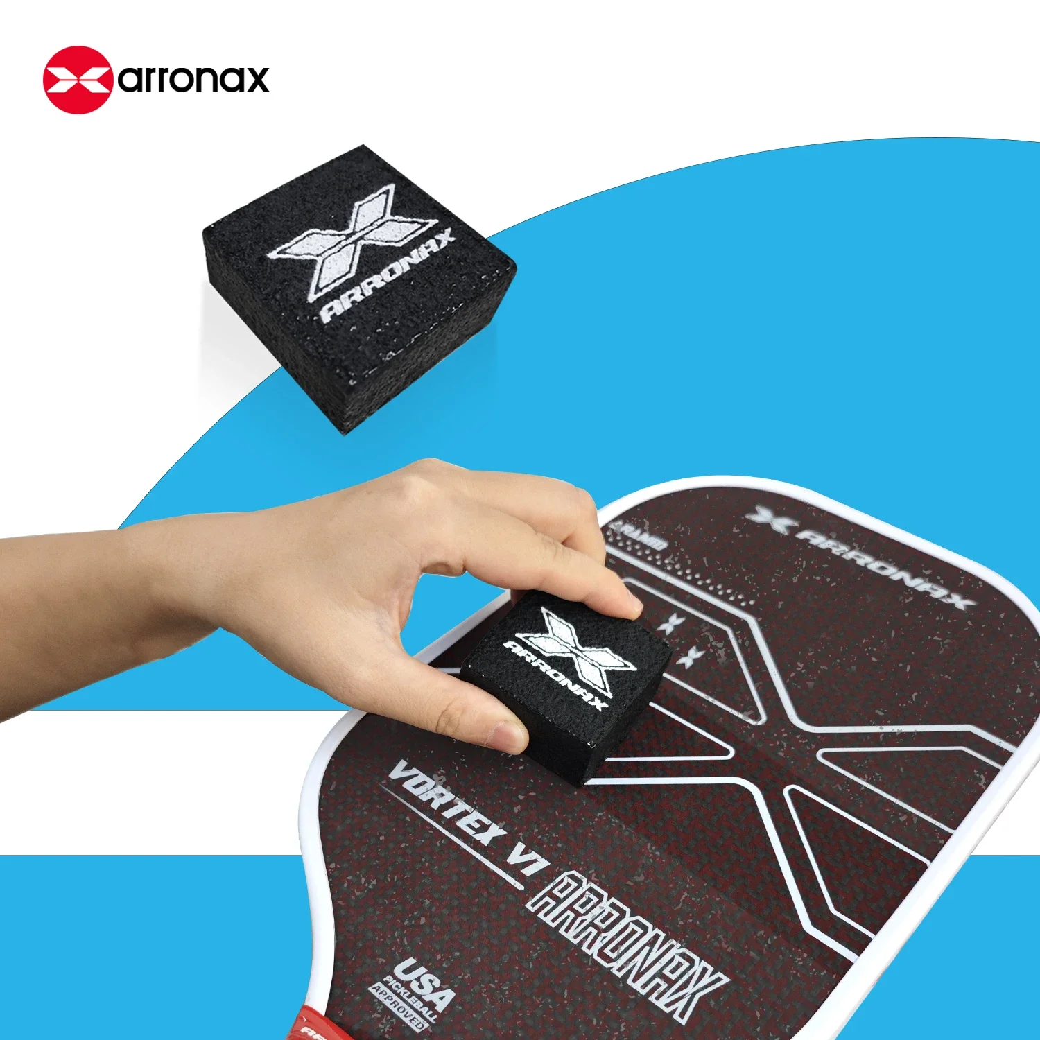 ARRONAX-Pickleball Paddle Erasers, Effortless, Effective Pickleball Racket Cleaner,Remove Ball, Residue, Scratches, Stains, Dirt