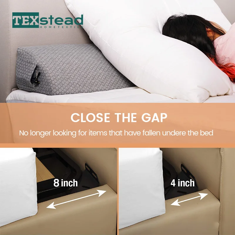 1Pc Bed Gap Filler Bed Wig Kussen Hoofdeinde Kussen Traagschuim Materiaal Matras Gap Filler Met 2 Side Grote Zakken