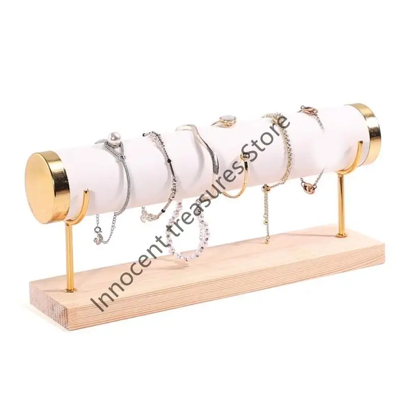 

3XUA подставка для браслета из цельного дерева, удобная стойка для ювелирных изделий, держатель для хранения браслета, материал