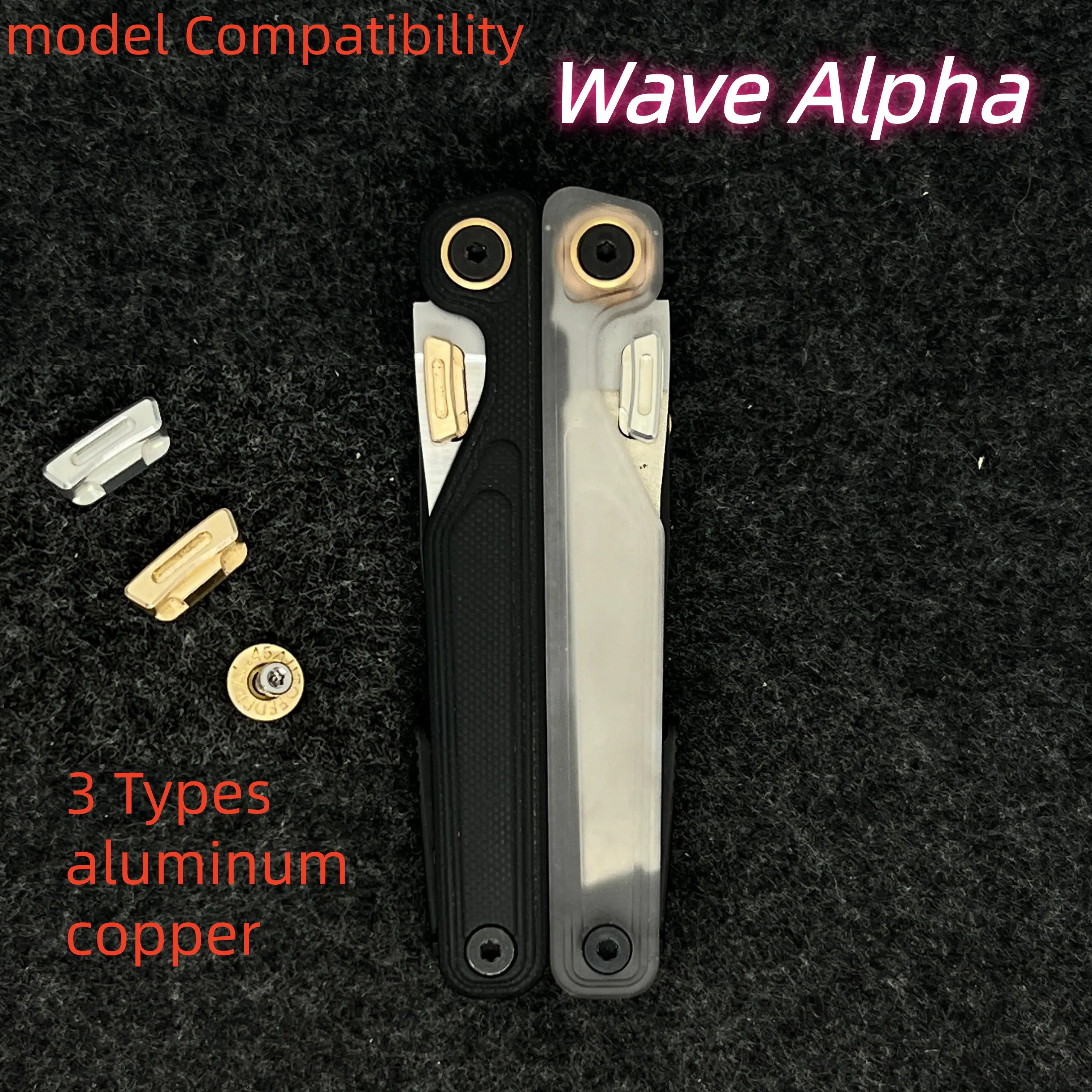 3 Types Thumb Grip Made of Aluminum Alloy/Brass For Leatherman Wave Alpha DIY MOD Accessories
