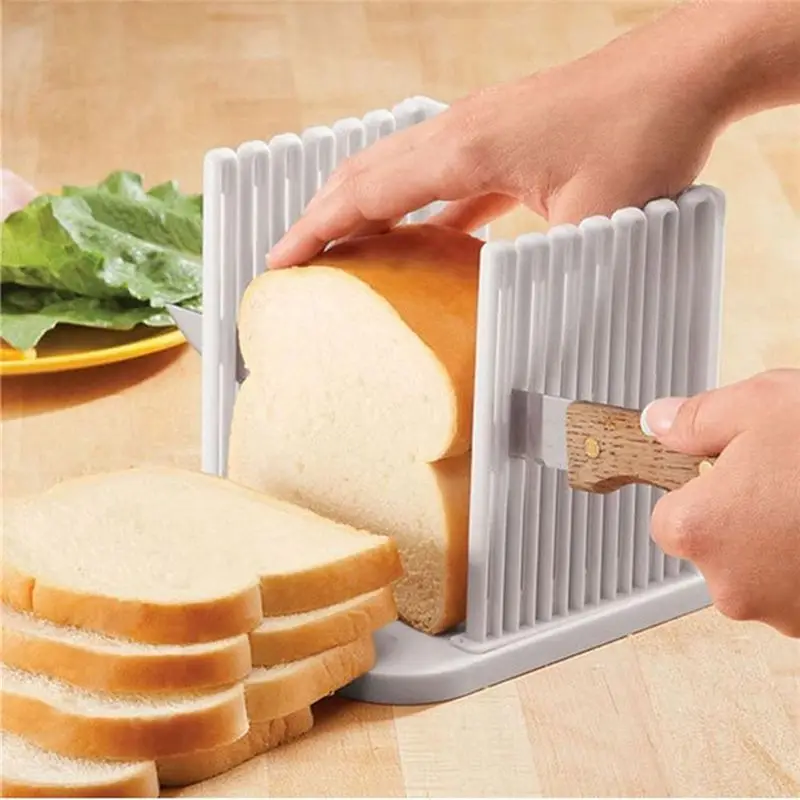 Adjustable Toast Slicer/ Cutting Guide For Homemade Bread, Plastic Bread Slicer Loaf-AT36