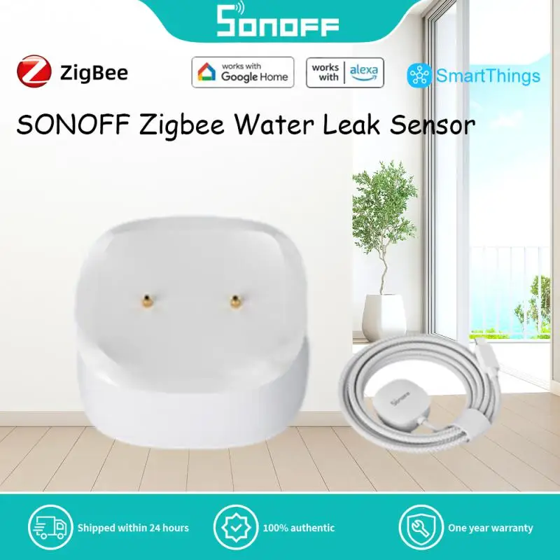 

SONOFF SNZB-05P Zigbee 3.0 Water Leak Sensor Leaking And Dripping Detection Real-time Alerts Support Home Assistant Google Alexa