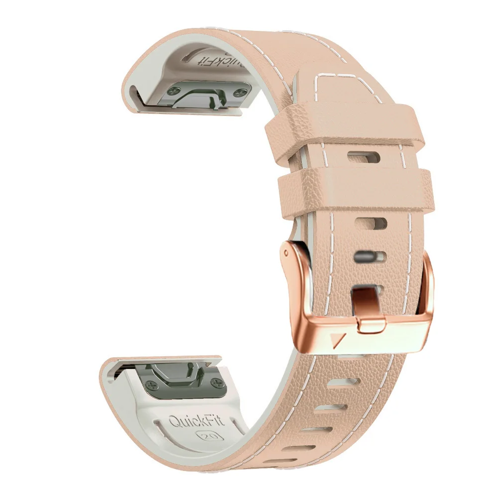 For Garmin Fenix 7S/7S Pro 6S/6S Pro 5S/5S Plus 20mm Strap For Epix Pro Gen 2 42mm Silicone Leather Bracelet Watch Band Women