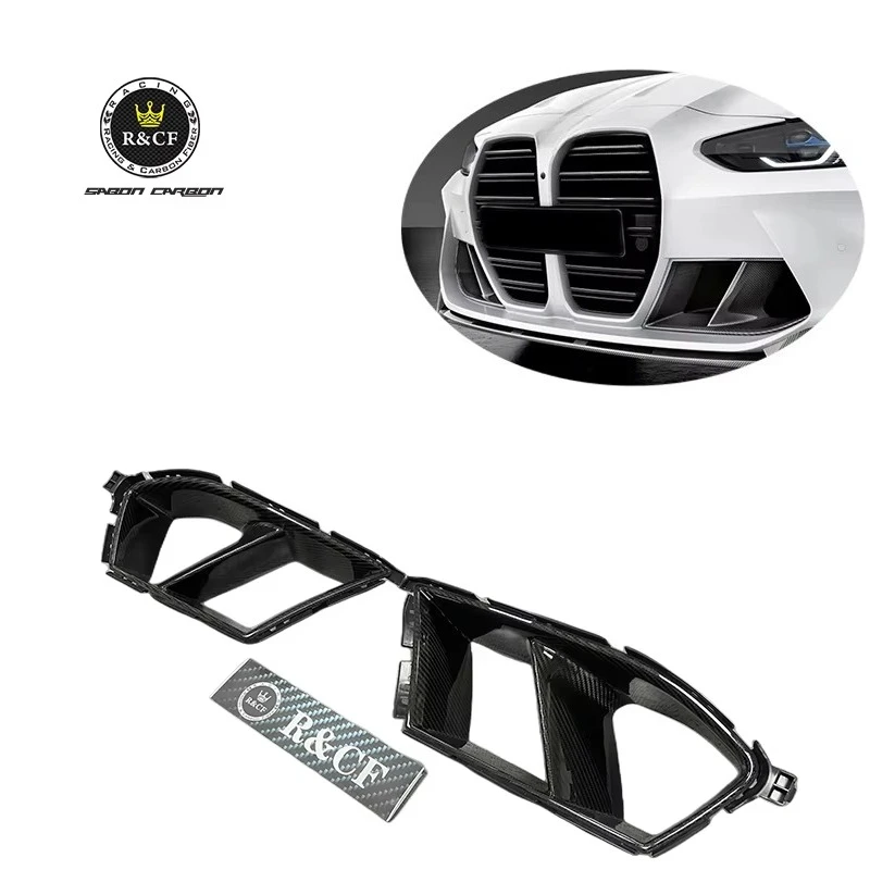 MP Style Dry Carbon Fiber Front Bumper Grill Air Intake Inlet Vent for BMW M3 G80 M4 G82 2021 2022 2025