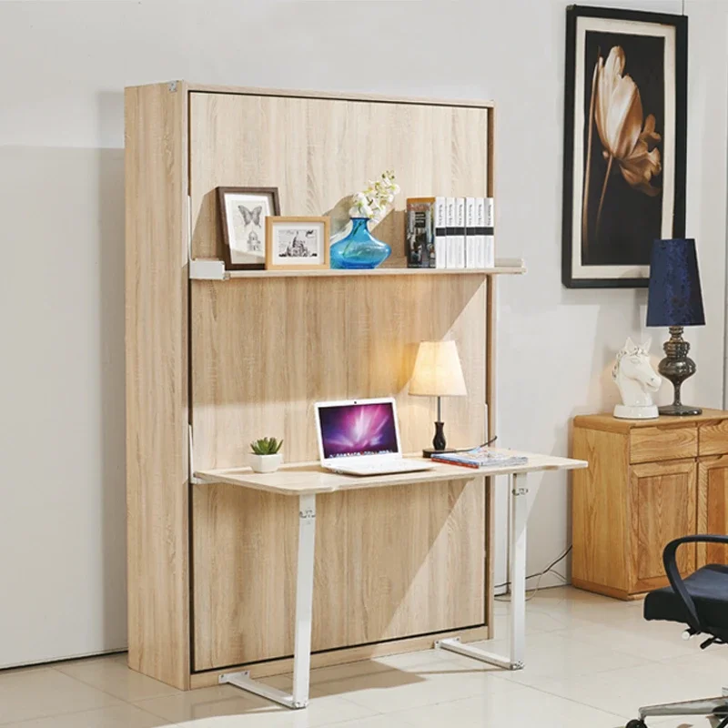 Suitable for invisible bed multi-functional folding combination desk creative small apartment single wall bed hardware