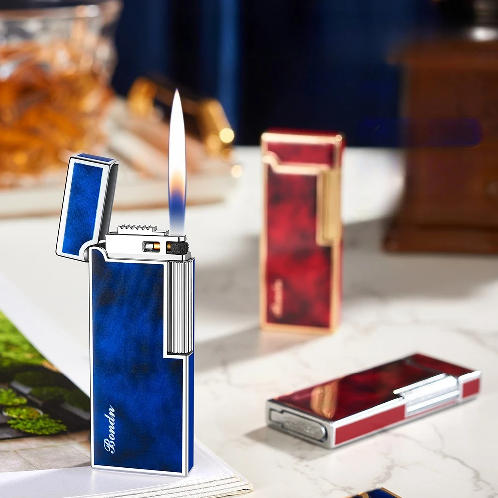 

Mini Ultrathin Butane Lighter Metal Unusual Refillable Cigarette Lighters Smoking Accessory Gadgets for Men Gift Lighters