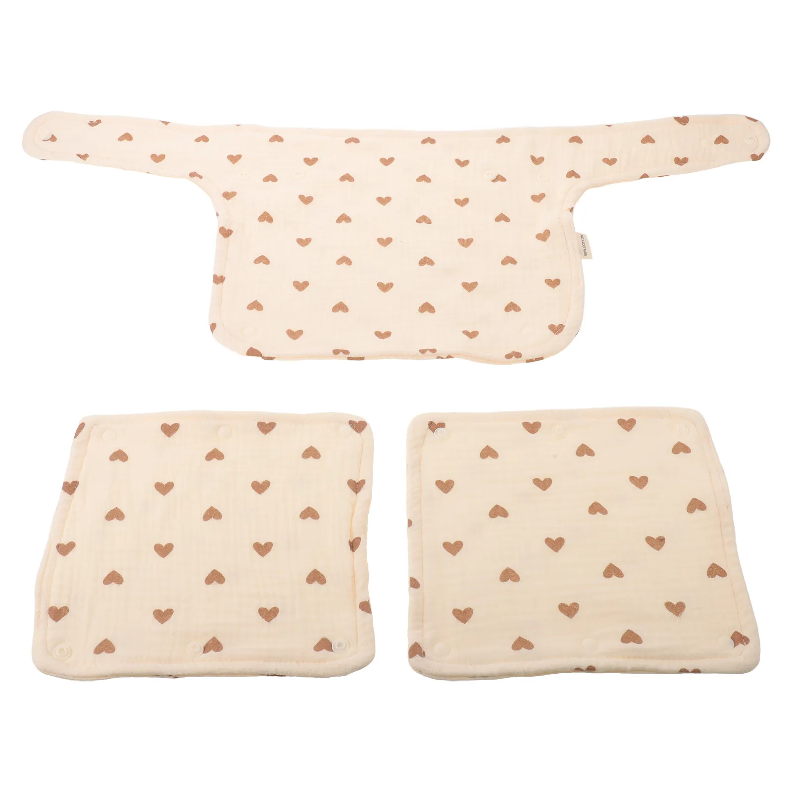 newborn-cotton-baby-bib-heart-pattern-feeding-teething-drooling-absorbent-saliva-towel-stroller-strap-covers-infant-bib-set