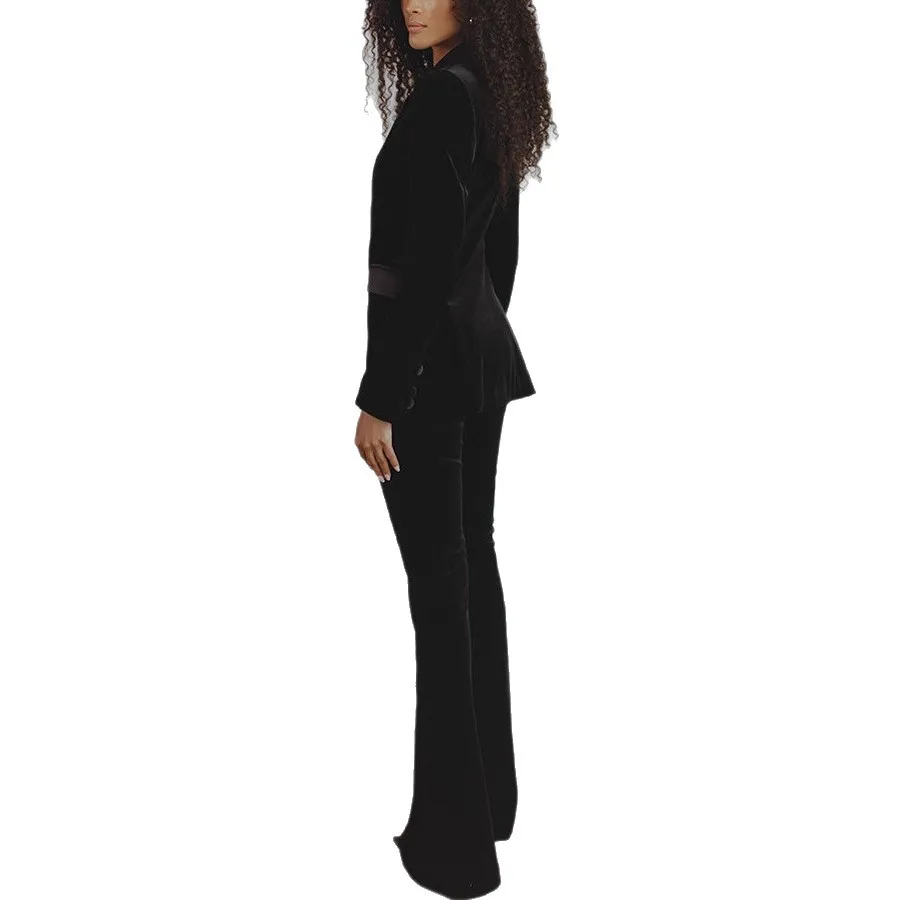 Women's Long Sleeve Velvet Suit Set for Commuting And Parties Autumn Winter New Arrival Chinese Brand Hanfu Traditional Costume
