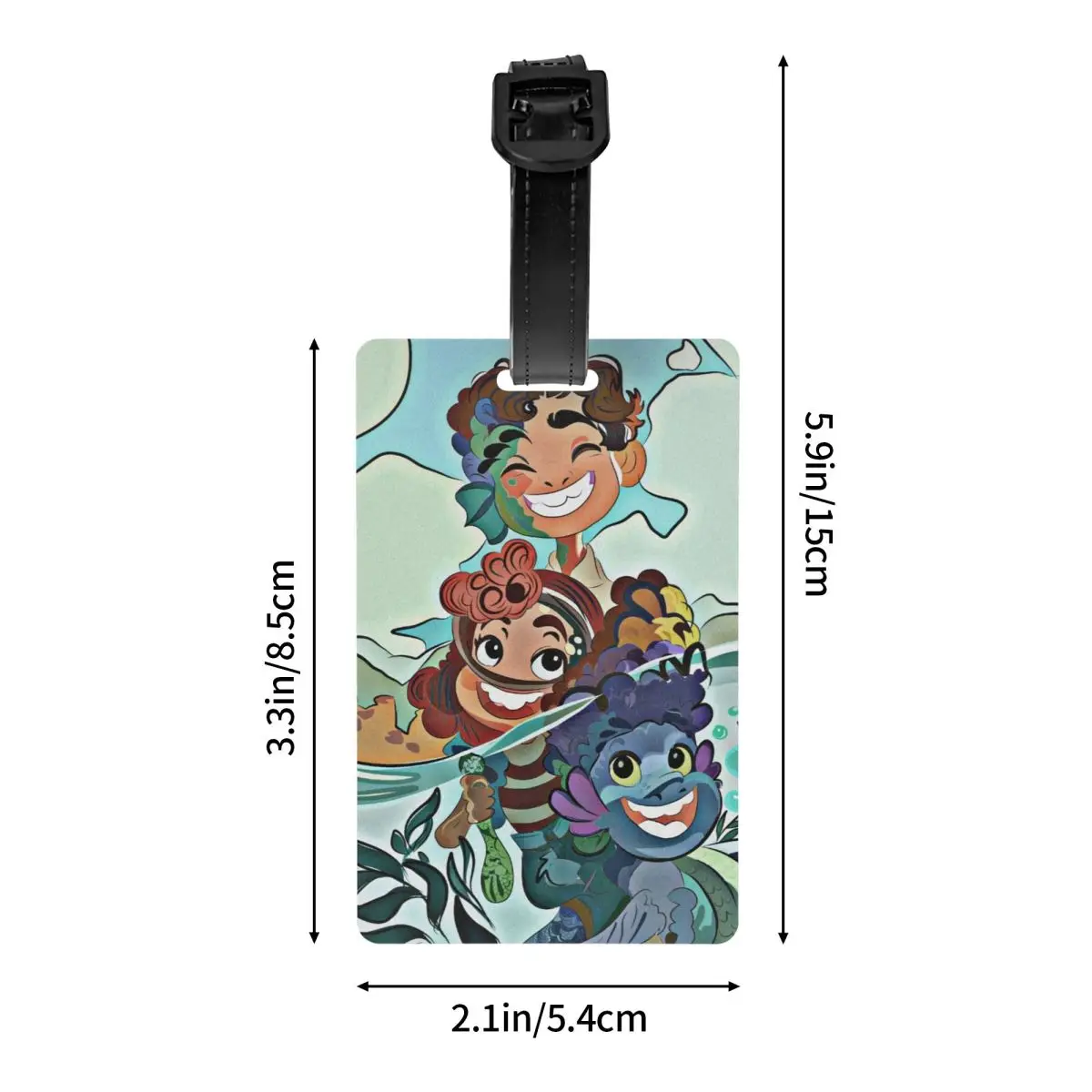 Benutzerdefinierter Luca Cartoon-Gepäckanhänger für Reisekoffer, Sichtschutz, ID-Etikett