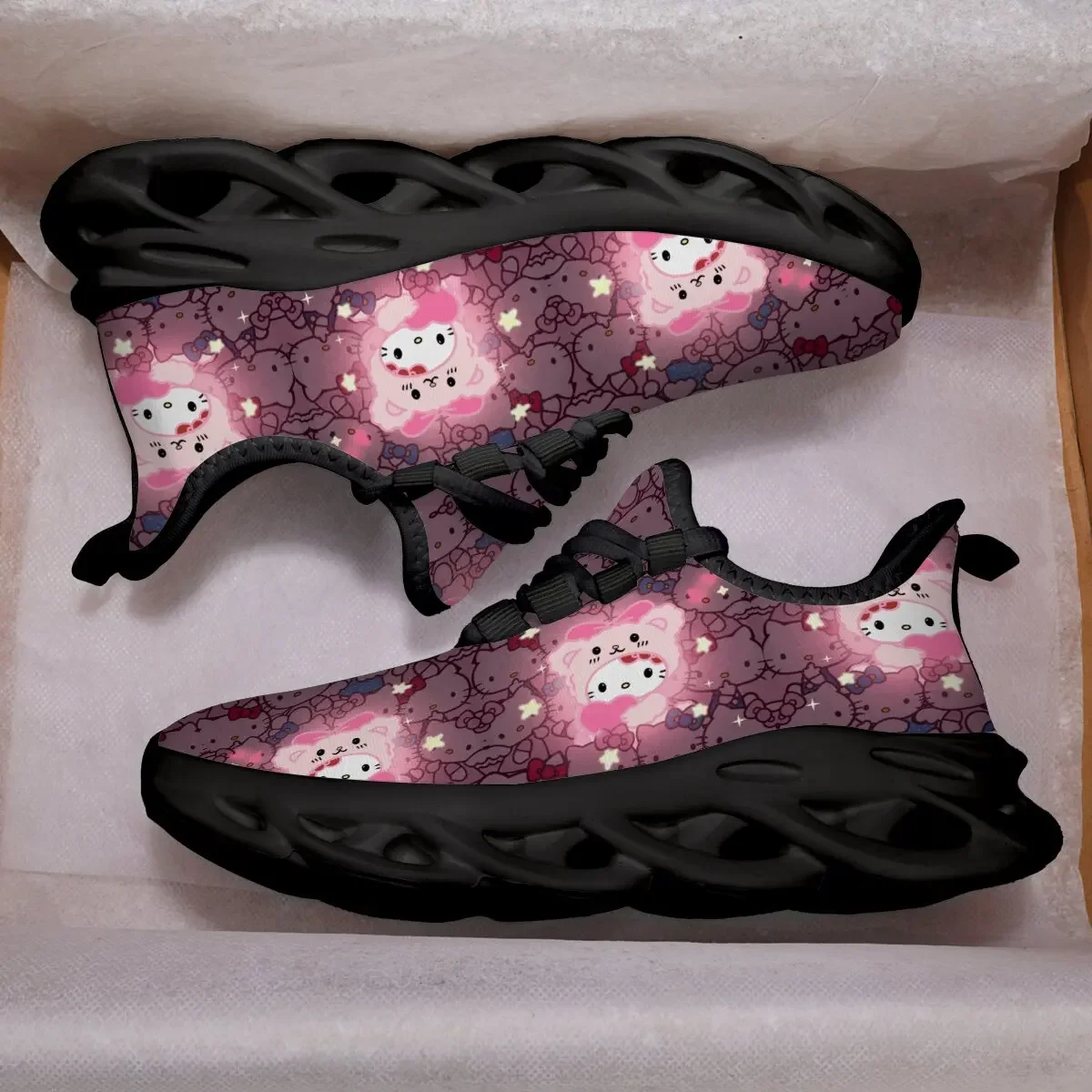 

Hello Kitty Shoe for Girls Lightweight Sneakers with Cute Cartoon Print for Kids Brand Kids Sports Running Sneakers Zapatillas