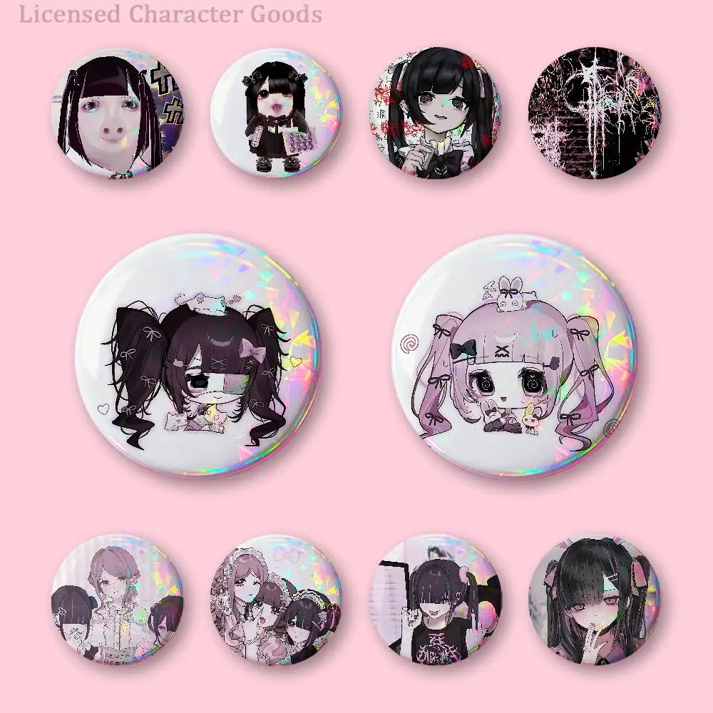Jiraikei Fashion Jirai Girl HD Print Badges Pretty Round Display Brooches IP merchandise 32mm 58mm 75mm 44mm 25mm
