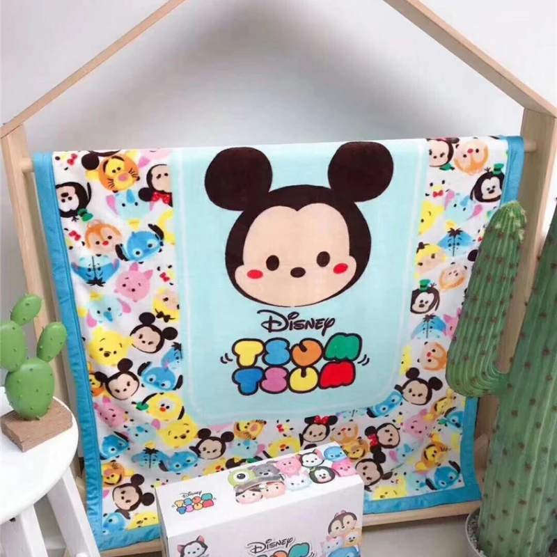 Disney Baby Blankets Newborn Cartoon Mickey Minnie Mouse Double Thick Warm Swaddle Blanket Baby Boys Bedding Set Girls Blanket