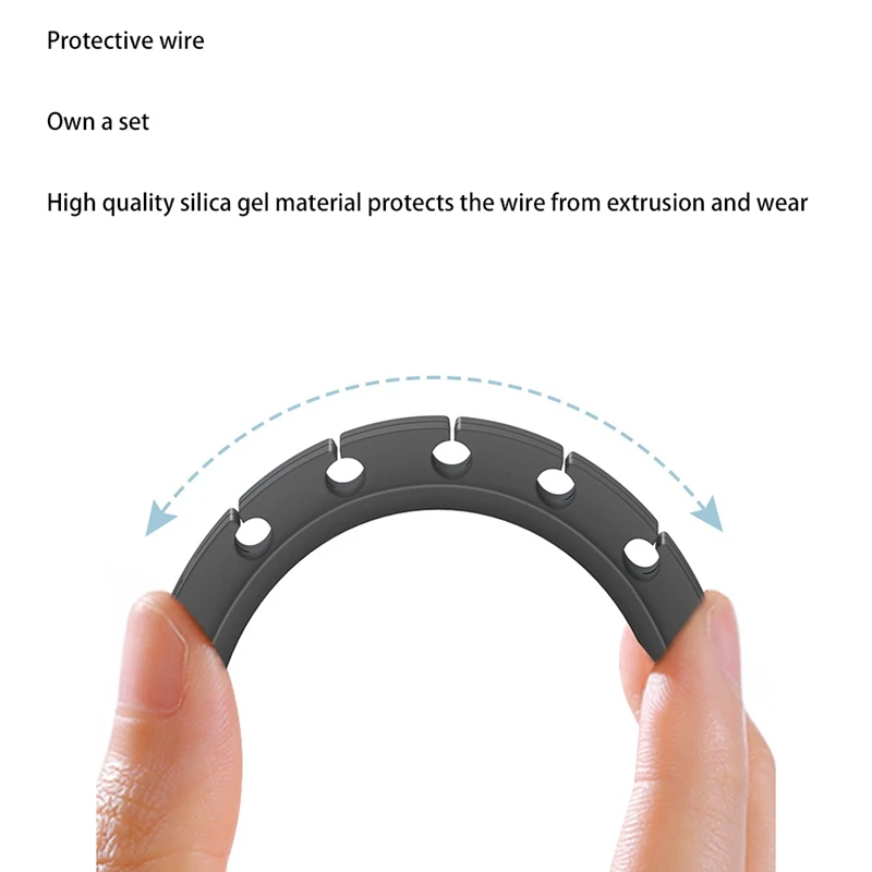 Double Row Cable Organizer Silicone USB Cable Winder Desktop Tidy Management Cable Holder For Headphone Wire Organizer