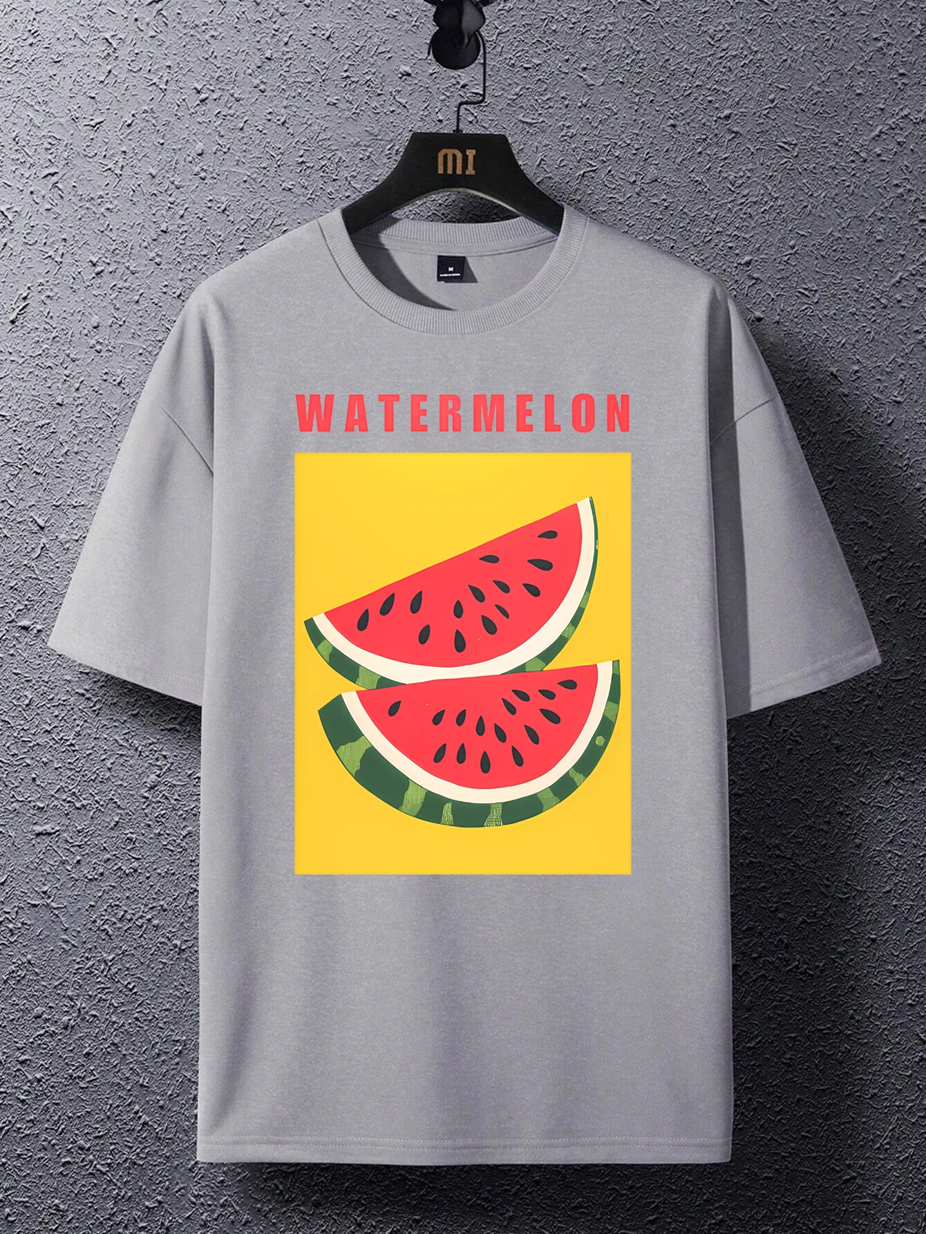 الصيف البطيخ الفواكه الطباعة تي شيرت رجالي كبير الحجم كل مباراة القمم العصرية س الرقبة قصيرة الأكمام القطن ملابس الشارع الشهير غير رسمية