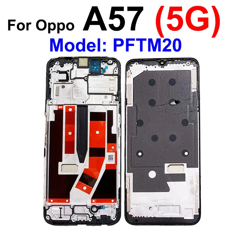 For OPPO A56 A56s A57 A57s A58 A58X A59 4G 5G Front LCD Housing Holder LCD Front Frame Cover Bezel Case Replacement