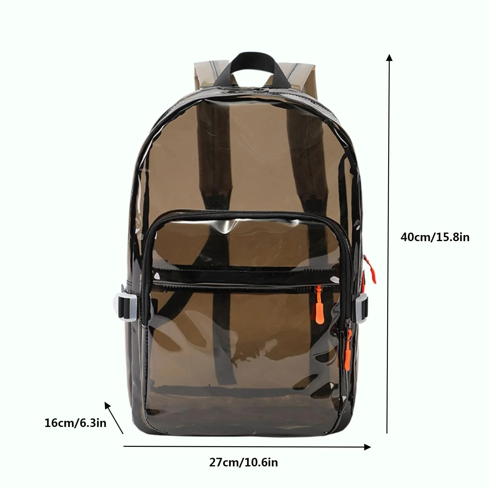 2025 Newclear Backpack Pvc Transparent Backpack Stadium Approved With Reinforced Strap School Bookbag For School Travel Bag