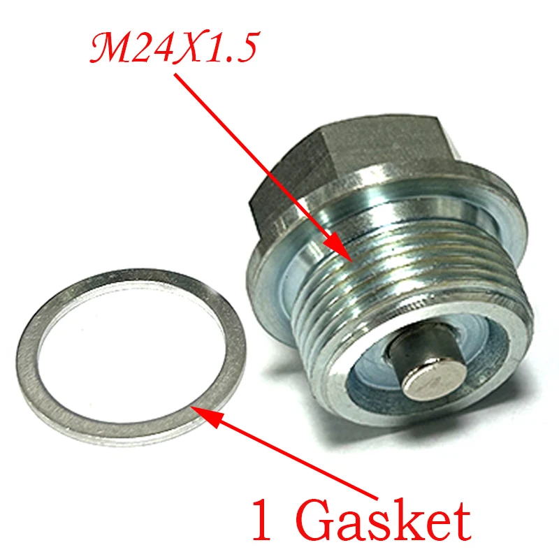 

Magnetic Oil Drain Plug M24 X 1.5 Thread Silver for BMW Early Manual Transmission - Automotive Maintenance Tool