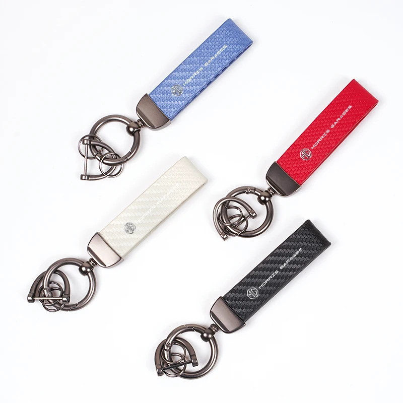 ألياف الكربون سيارة المفاتيح هدية قلادة حلقة رئيسية اكسسوارات السيارات التصميم لموريس المرآب MG3 MG5 MG6 MG7 GT GS هيكتور HS ZS #3