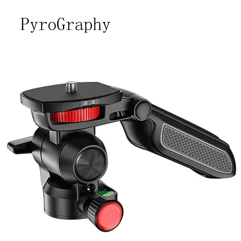 

PyroGraphy 2-in-1 Panoramic Portable Tripod Head with Handle Grip Hides Smartphone Clamp Travel Vlog VideoforTripod DSLR Camera