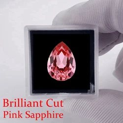 Unheated 10.50 Cts Pink Sapphire 12x16.0mm Pear Cut Sri-Lanka VVS Loose Gemstone For Jewelry Making Beads
