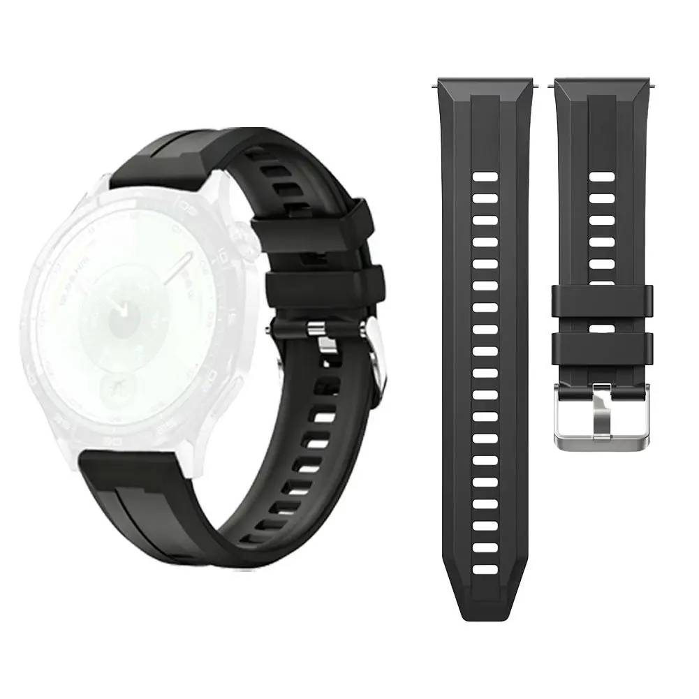 لساعة هواوي GT6 حزام سيليكون سوار ساعة اكسسوارات حزام ساعة سيليكون لساعة هواوي GT6 استبدال V2A6